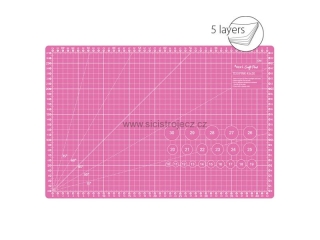 Řezací podložka TEXI PINK 45X30